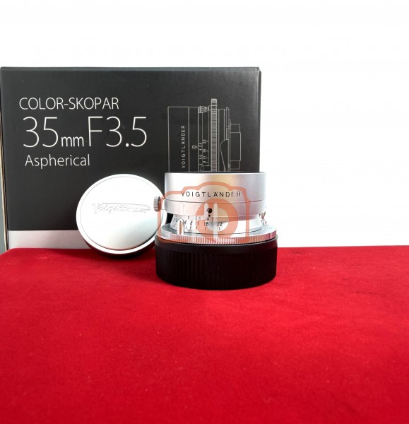 [USED-PJ33] Voigtlander 35mm F3.5 Color Skopar ASPH VM (Leica M) (Silver) , 95% Condition Like New (S/N:7520491)