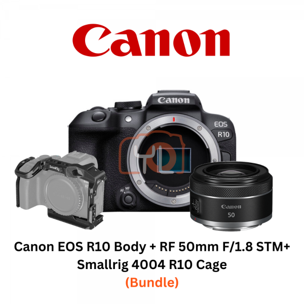 Canon EOS R10 + RF 50mm F/1.8 STM + Smallrig 4004 (Free 64GB SD CARD)