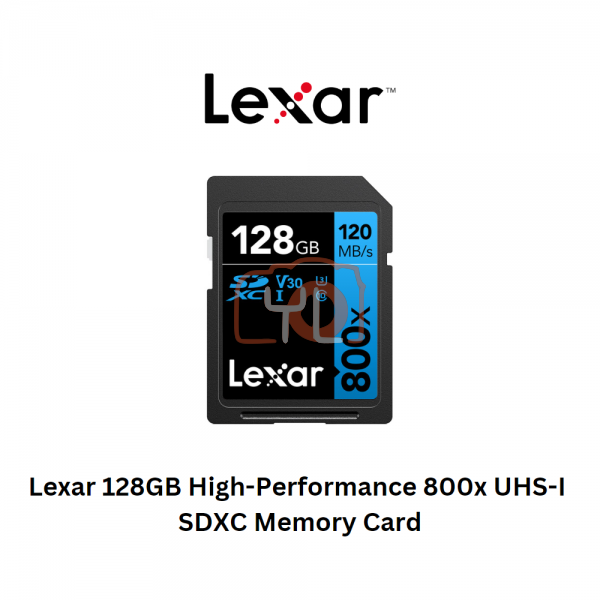 Lexar 128GB High-Performance 800x UHS-I SDHC Memory Card (BLUE Series)