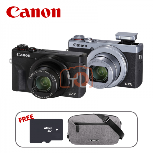 Canon POWERSHOT G7X Mark III (Silver) (Free Canon Bag & 64GB SD Card)