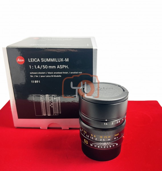 [USED-PJ33] Leica 50mm F1.4 Summilux-M ASPH Black 11891, 99% Like New Condition (S/N:4751582)