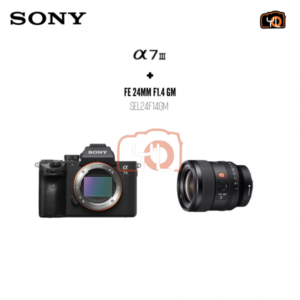 Sony a7 III Mirrorless Camera + FE 24mm F1.4 GM Lens