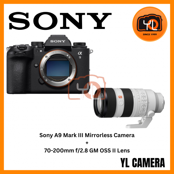 Sony a9 III Mirrorless Camera (Body) + Sony FE 70-200mm f/2.8 GM OSS II Lens (Free Sony 80GB CFexpress Type A TOUGH Memory Card)