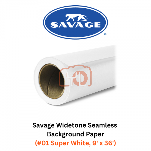Savage Widetone Seamless Background Paper (#01 Super White, 9' x 36')