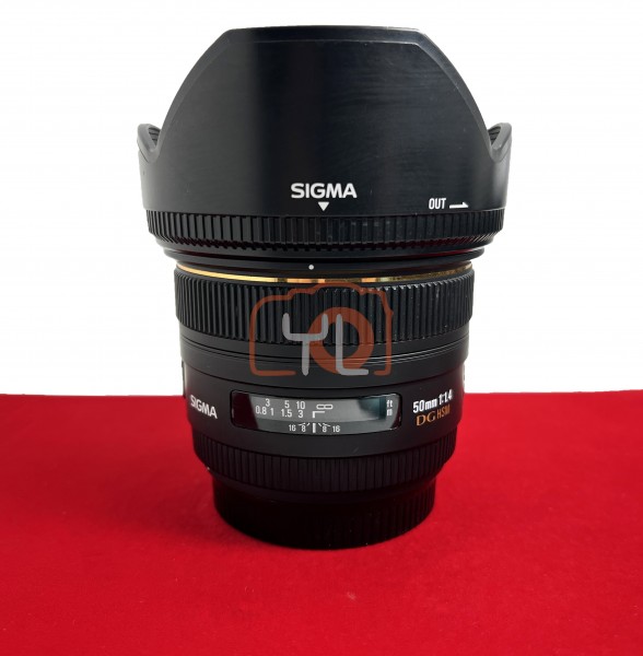 [USED-PJ33] Sigma 50mm F1.4 DG EX HSM (Canon EF) ,90%Like New Condition (S/N:12055763)