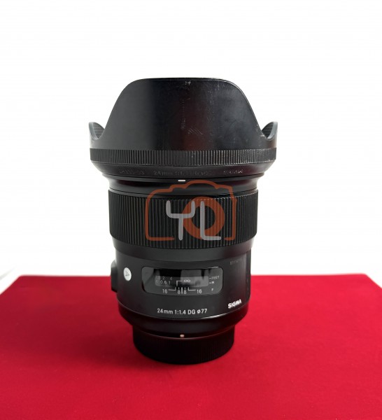 [USED-PJ33] Sigma 24mm F1.4 ART DG HSM (Nikon F) ,85% Condition Like New (S/N:51114114)