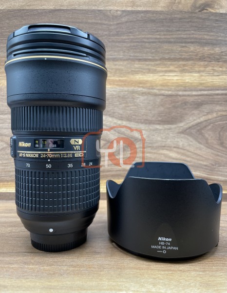 [USED @ YL LOW YAT]-Nikon AF-S 24-70mm F2.8E ED N VR Nikkor Lens,95% Condition Like New,S/N:2025508