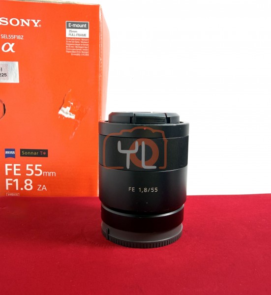 [USED-PJ33] Sony 55mm F1.8 ZA FE, 85% Like New Condition (S/N:444411)