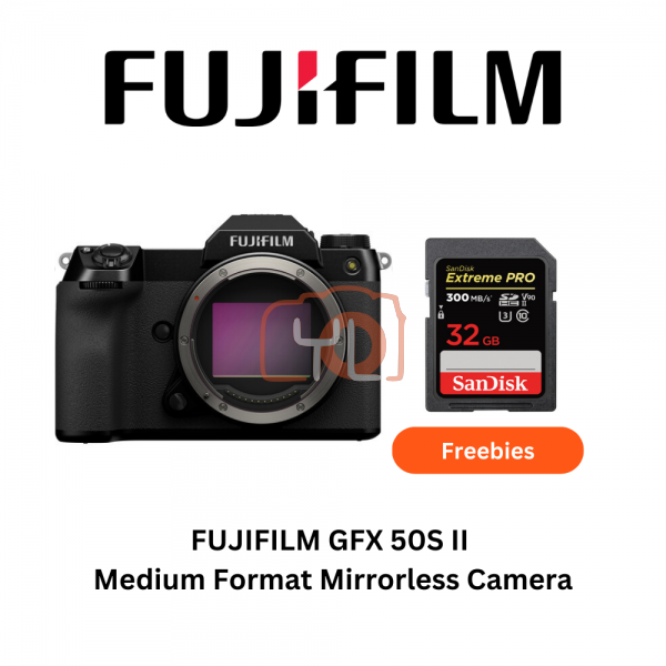 FUJIFILM GFX 50S II Medium Format Mirrorless Camera (Body Only) ( Free 32GB UHS-II SD Card )