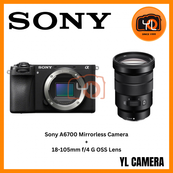 Sony a6700 Mirrorless Camera (Body) + Sony E PZ 18-105mm f/4 G OSS Lens (Free Sony 64GB 277/150MB SD Card)