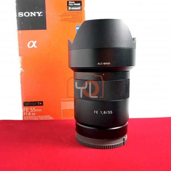 [USED-PJ33] Sony 55mm F1.8 ZA FE, 90% Like New Condition (S/N:0241577)