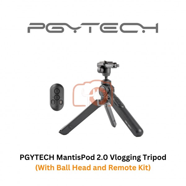PGYTECH MantisPod 2.0 Vlogging Tripod with Ball Head and Remote Kit (Black)