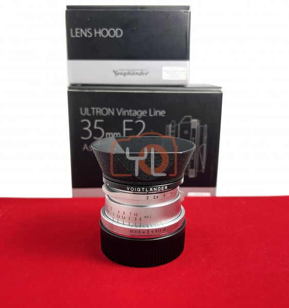 [USED-PJ33] Voigtlander 35mm F2 TYPE II Ultron Vintage Line VM (Leica M) (Silver) , 95% Like New Condition (S/N:7210564)