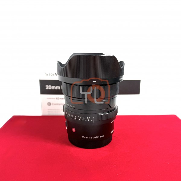 [USED-PJ33] Sigma 20mm F2 DG DN Contemporary (Sony FE Mount), 95% Like New Condition (S/N:56193042)