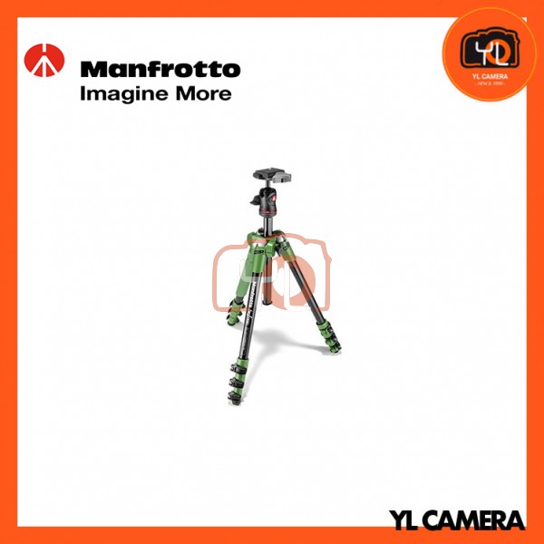 Manfrotto MKBFRA4G-BH BeFree Compact Travel Aluminum Alloy Green Tripod