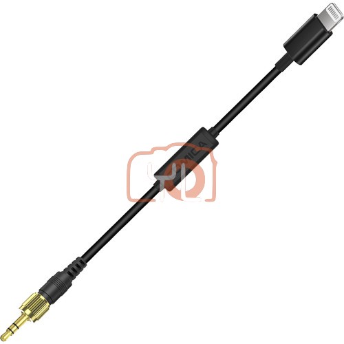 Comica Audio Locking 3.5mm TRS Male to Lightning Adapter Cable for Wireless Receiver to iPhone (18