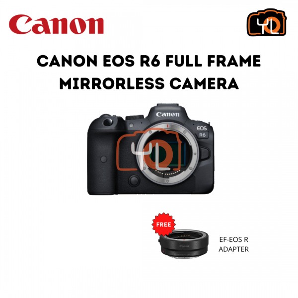 Canon EOS R6 Full Frame Mirrorless Camera - (Free EF-EOS R Adapter)