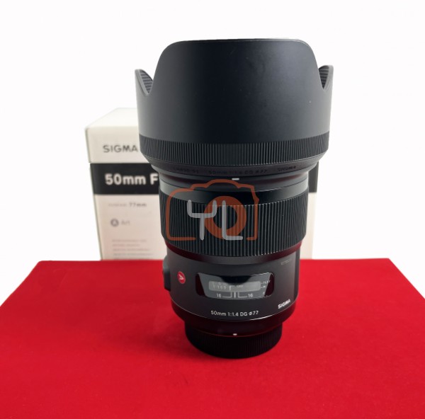 [USED-PJ33] Sigma 50MM F1.4 DG HSM ART Lens (Nikon), 95% Like New Condition (S/N:52788295)