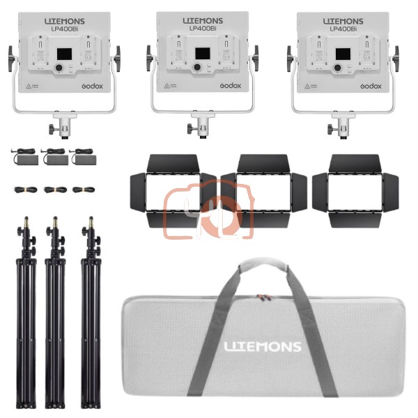 Godox Litemons LP400Bi Bi-Color LED Light Panel (3-Light Kit) 36W, 2800-6500K