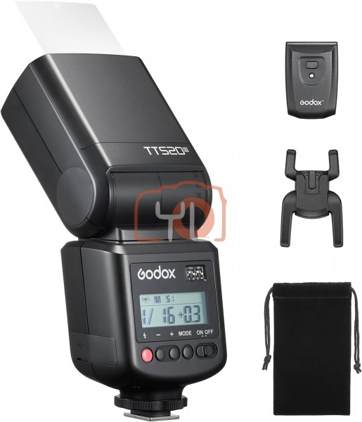 GODOX TT520III Camera Flash - Wireless 433MHz GN33 Camera Flash Speedlite, Built-in Receiver and RT Transmitter Compatible for Canon Nikon Sony Olympus Pentax Fuji DSLR etc Cameras