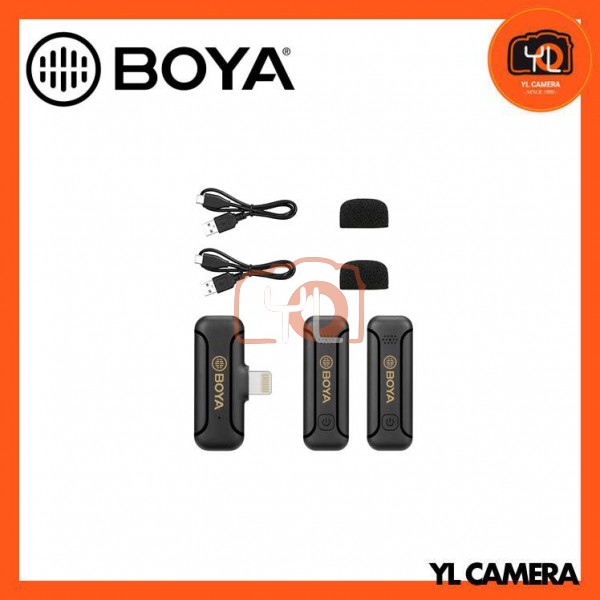 Boya BY-WM3T2-D2 Mini 2.4GHz Wireless Microphone (ios Apple) RX+2TX