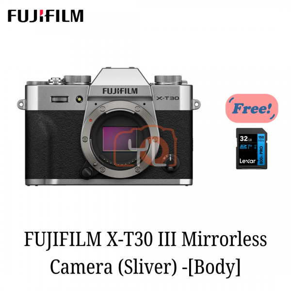 FUJIFILM X-T30 III Mirrorless Camera (Silver)- [FREE 32 GB SD Card]