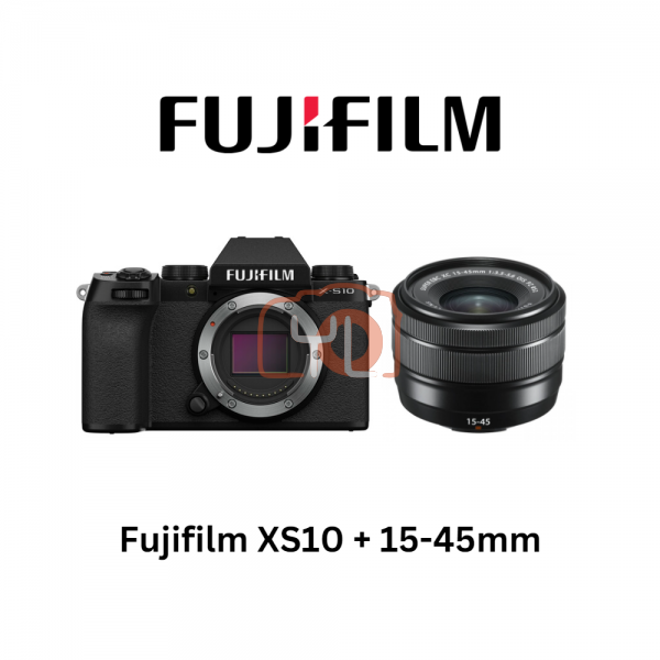 Fujifilm X-S10 Body + XC 15-45mm F3.5-5.6 OIS PZ - Black (Free 32GB SD Card)