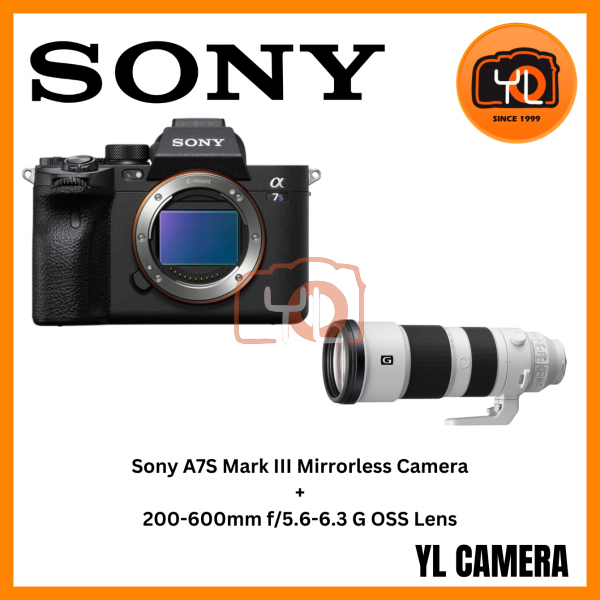 Sony a7S III Mirrorless Camera (Body)+Sony FE 200-600mm f/5.6-6.3 G OSS Lens (Free Sony 64GB 300MB/Sec Tough SD Card & Extra Battery NP-FZ100)