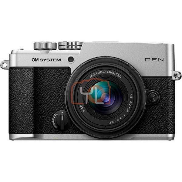 OM SYSTEM PEN Mirrorless Camera with 14-42mm III Lens (Silver)