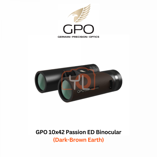 GPO 10x42 Passion ED Binocular (Dark-Brown Earth)