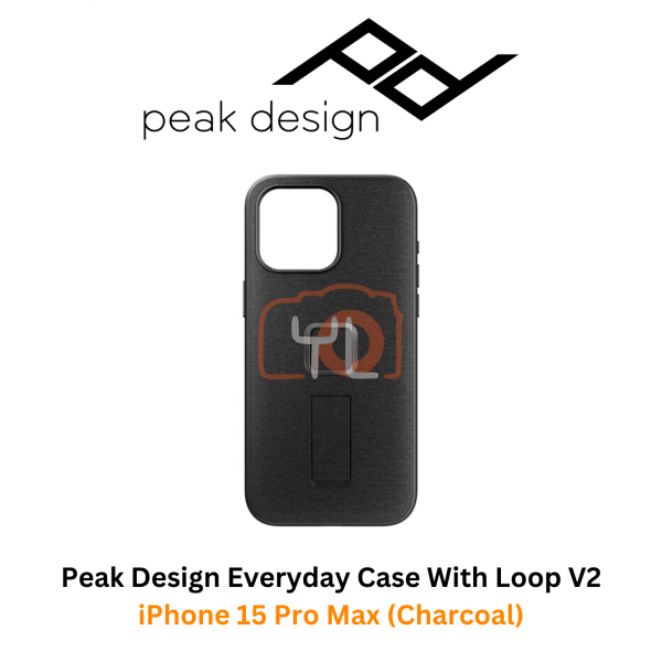 Peak Design Everyday Case with Loop V2 for iPhone 15 Pro Max (Charcoal)