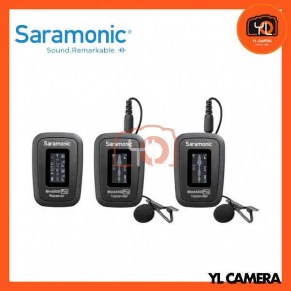 Saramonic Blink 500 Pro B2 2-Person Digital Camera-Mount Wireless Omni Lavalier Microphone System (2.4 GHz)