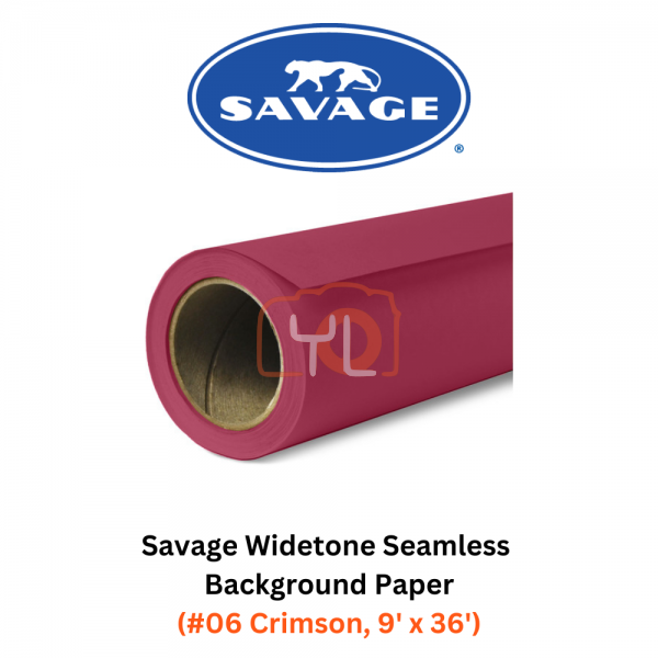 Savage Widetone Seamless Background Paper (#06 Crimson, 9' x 36')