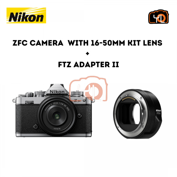 Nikon Z fc with 16-50mm Silver Kit + FTZ Adapter II