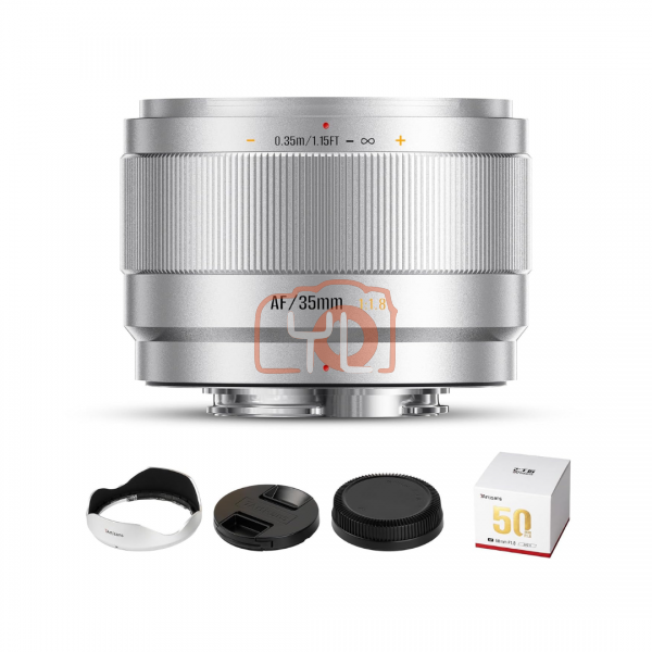 7Artisans Lite Series 35mm f1.8 AF Lens (FUJIFILM X, Silver)