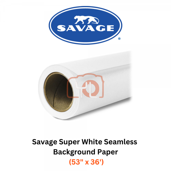 Savage Super White Seamless Background Paper (53
