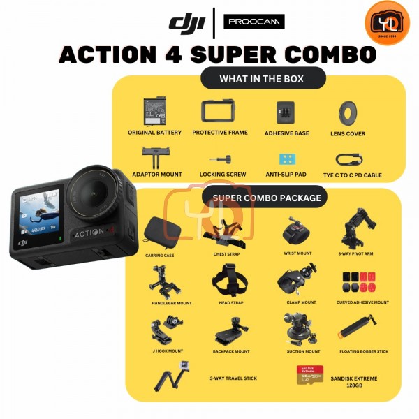 DJI Osmo Action 4 Camera Super Combo