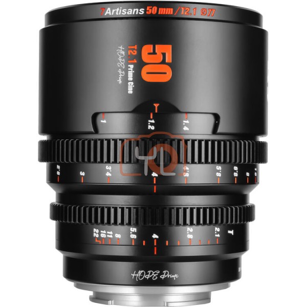 7Artisans Hope 50mm T2.1 S35 Cine Lens (Canon RF Mount, Black)