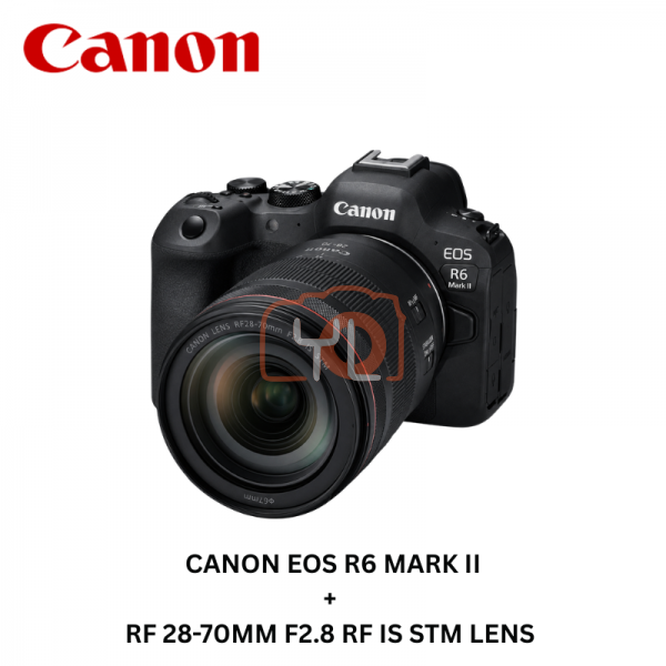Canon EOS R6 Mark II Body + 28-70mm F2.8 RF IS STM Lens (Free Extra Battery LP-E6P + Redeem Online Homan 256GB V30 SD Card + Redeem Online Touch & Go RM200)