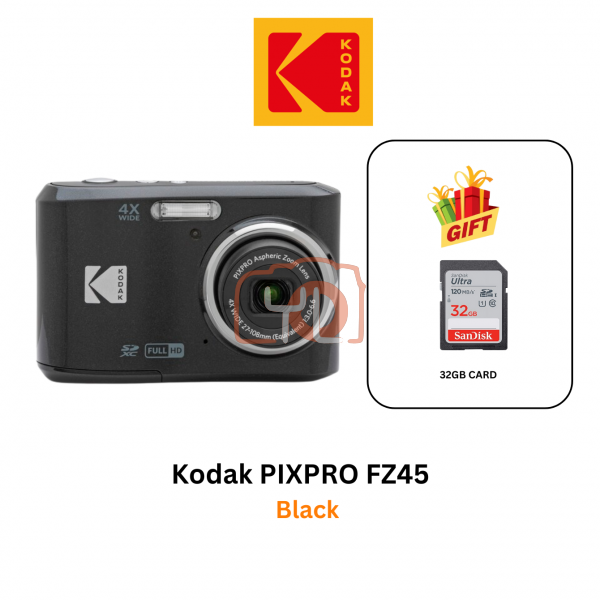 Kodak Pixpro FZ45 Digital Camera (Black) (Free 32gb card)