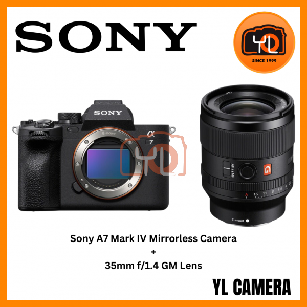 Sony a7 IV Mirrorless Camera +Sony FE 35mm f/1.4 GM Lens ((Free Sandisk 64GB Extreme Pro SD Card & Extra Battery & RM200 Touch N Go Voucher Online)