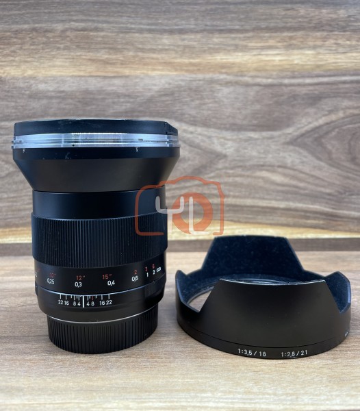 [USED @ YL LOW YAT]-Zeiss 21mm F2.8 Distagon T ZE Lens for Canon EF.90% Condition Like New,S/N:15873638