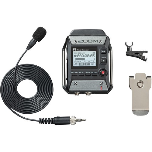 ZOOM F1-LP Portable Field Recorder W/ Lavalier Microphone Kit