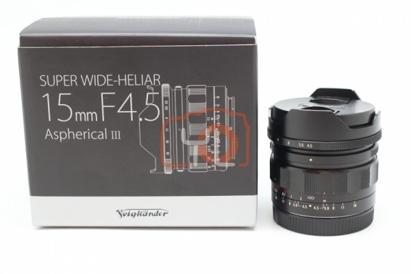 [USED] Voigtlander Super Wide-Heliar 15mm F4.5 Aspherical III Lens E-Mount 85%LIKE NEW CONDITION SN:08620929