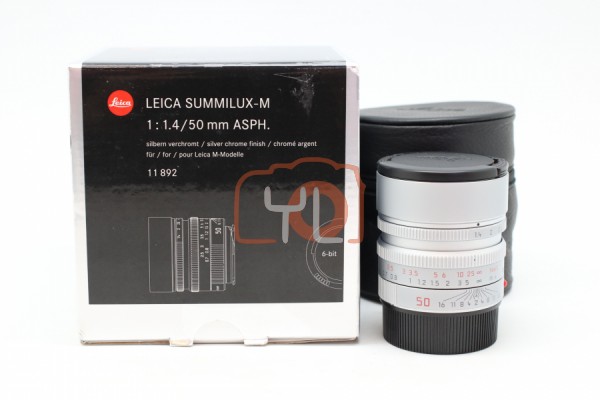 [USED-PUDU] Leica 50MM F1.4 Summilux-M ASPH (Silver) 11892 98%LIKE NEW CONDITION SN:4753695