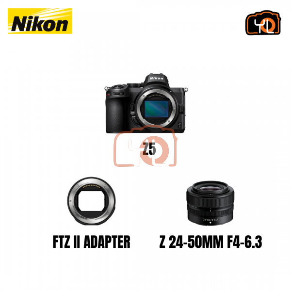 Nikon Z5 Full Frame Mirrorless Camera + Z 24-50mm F4-6.3 + FTZII Adapter