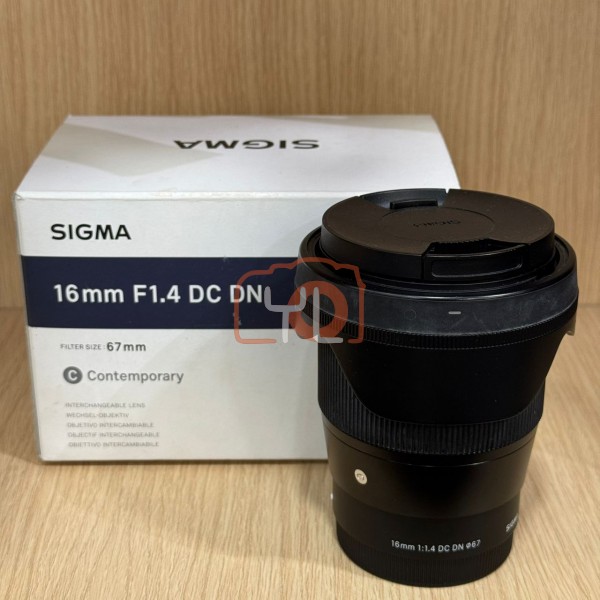 [USED-LowYat G1] Sigma 16mm F1.4 DC DN Contemporary (Sony E Mount) 89% Like New Condition SN:52666794