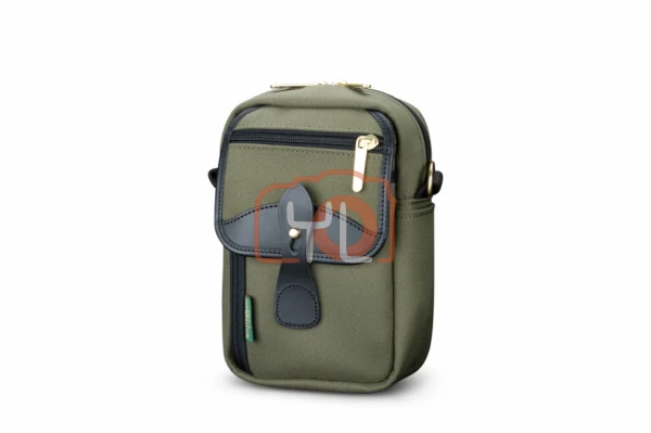 Billingham Airline Stowaway Camera Bag ( Sage FibreNyte/Black Leather, 2.5L)