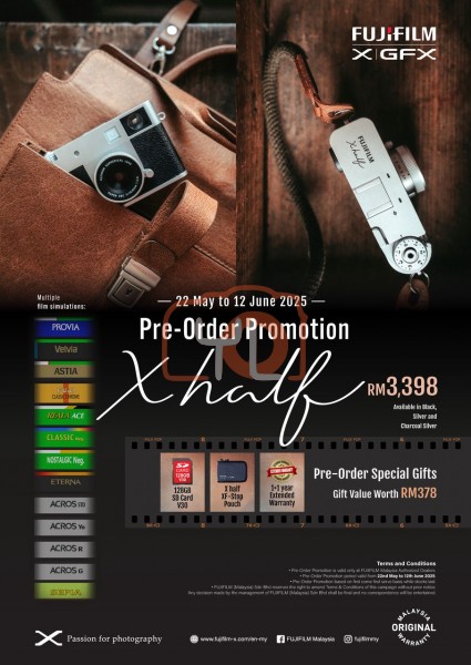 FUJIFILM X half Digital Camera (Silver) (Pre Order Free Special Gift )