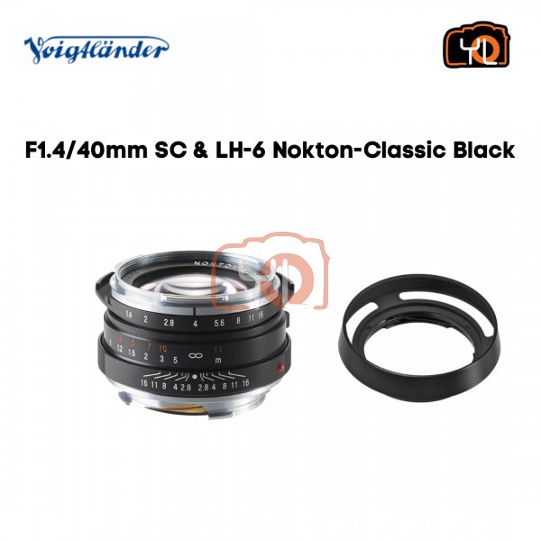 Voigtlander 40mm F1.4 Nokton Classic SC Lens & LH-6 (For Leica M-Mount)